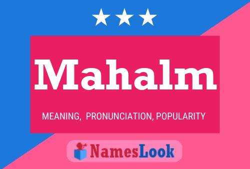 Mahalm Name Poster