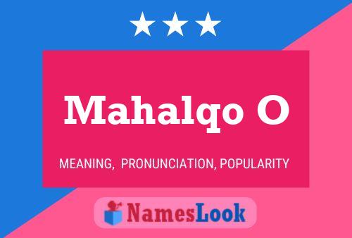 Mahalqo O Name Poster