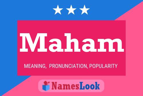 Maham Name Poster