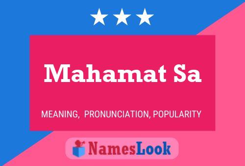 Mahamat Sa Name Poster