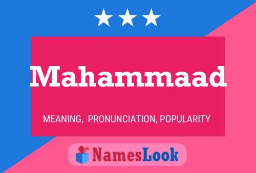 Mahammaad Name Poster