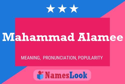 Mahammad Alamee Name Poster