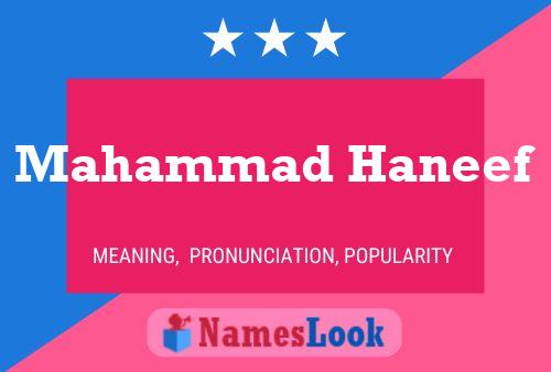 Mahammad Haneef Name Poster