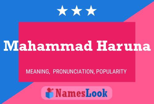 Mahammad Haruna Name Poster