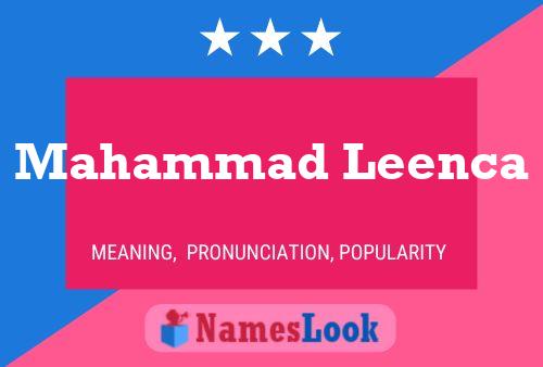 Mahammad Leenca Name Poster