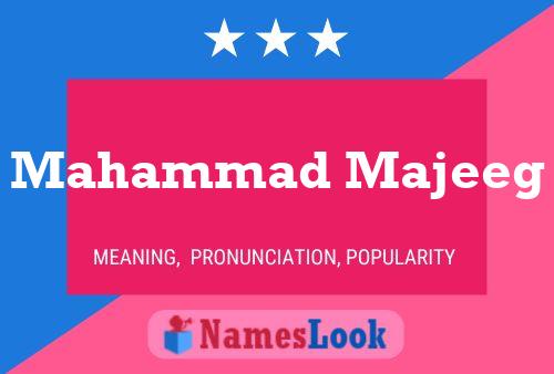 Mahammad Majeeg Name Poster