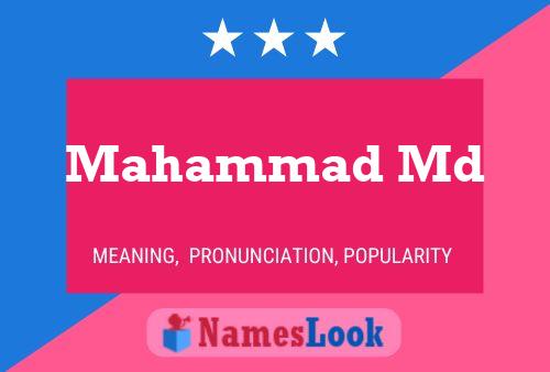 Mahammad Md Name Poster