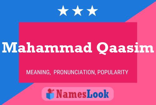 Mahammad Qaasim Name Poster