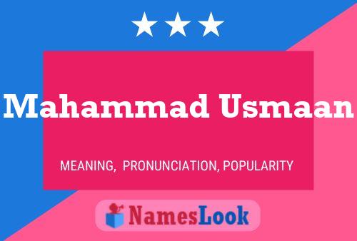 Mahammad Usmaan Name Poster