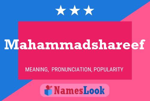 Mahammadshareef Name Poster