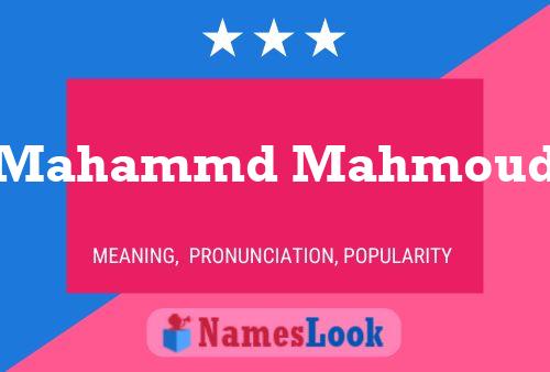 Mahammd Mahmoud Name Poster