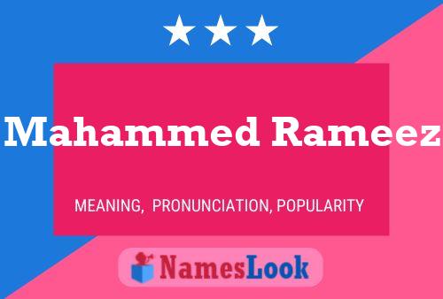 Mahammed Rameez Name Poster