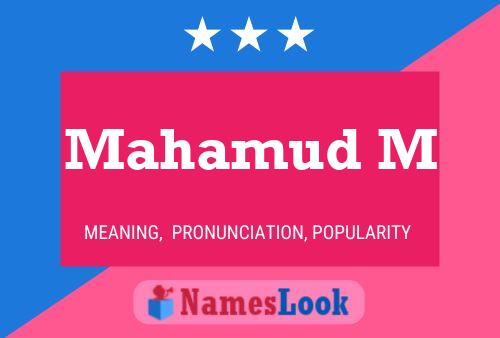 Mahamud M Name Poster