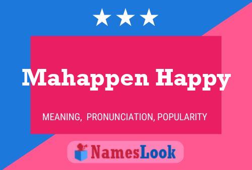 Mahappen Happy Name Poster