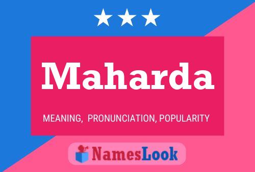 Maharda Name Poster