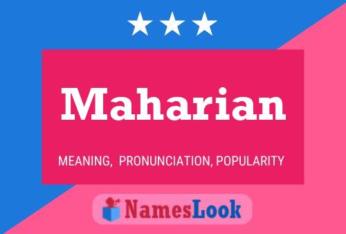 Maharian Name Poster