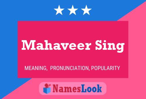 Mahaveer Sing Name Poster