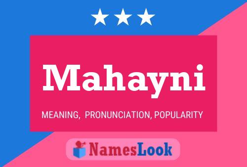 Mahayni Name Poster