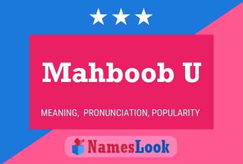 Mahboob U Name Poster