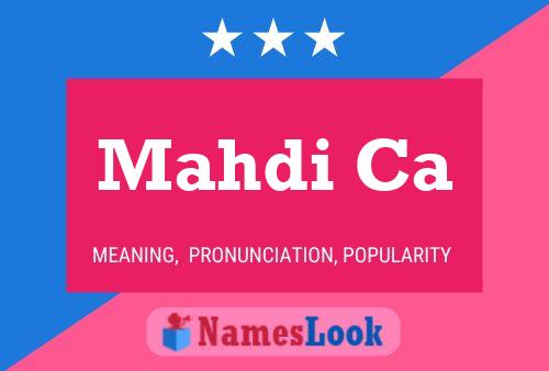 Mahdi Ca Name Poster