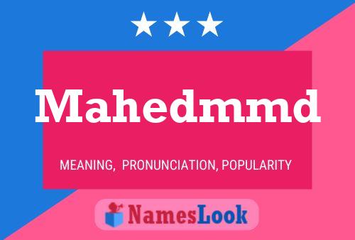 Mahedmmd Name Poster