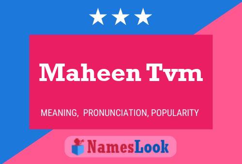 Maheen Tvm Name Poster