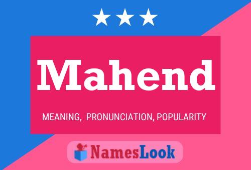 Mahend Name Poster