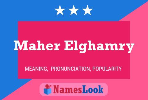 Maher Elghamry Name Poster