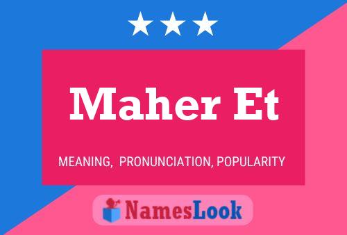 Maher Et Name Poster