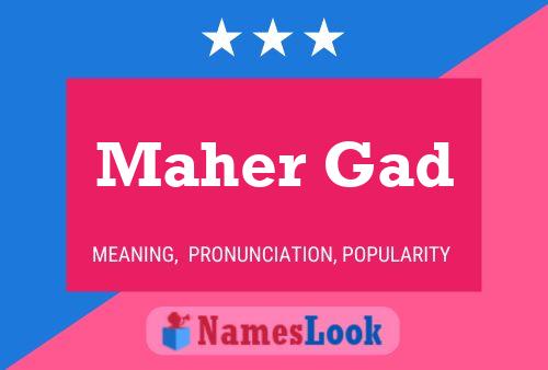 Maher Gad Name Poster