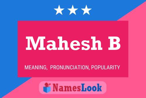 Mahesh B Name Poster