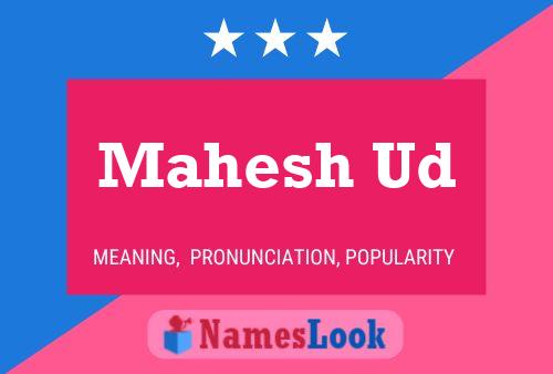 Mahesh Ud Name Poster