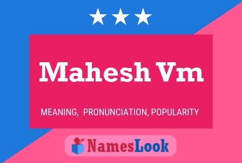 Mahesh Vm Name Poster