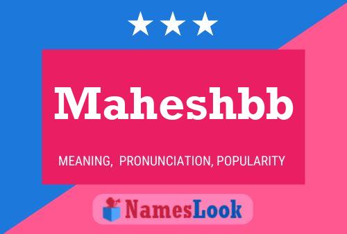 Maheshbb Name Poster