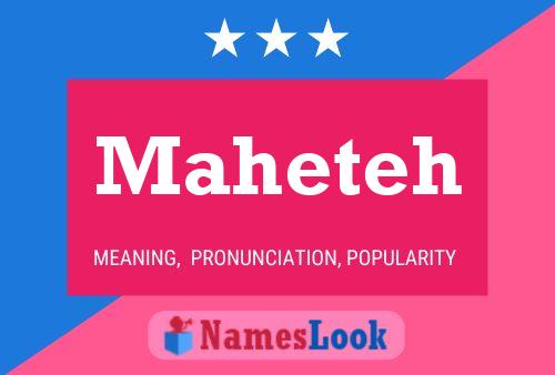 Maheteh Name Poster