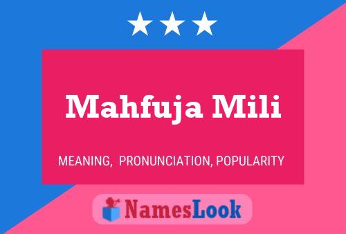 Mahfuja Mili Name Poster