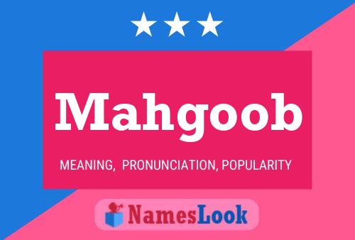 Mahgoob Name Poster