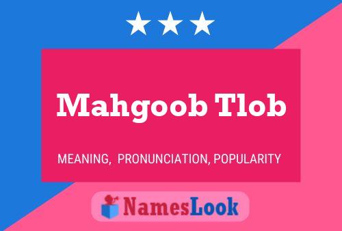 Mahgoob Tlob Name Poster