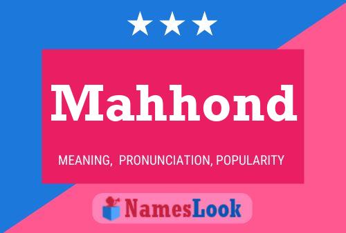 Mahhond Name Poster