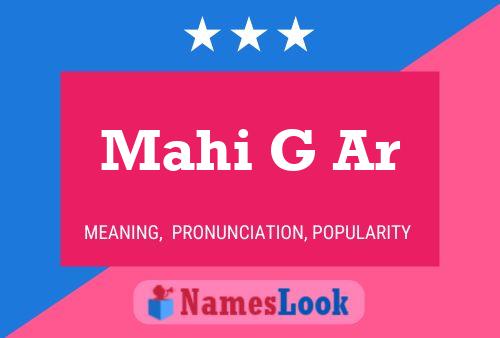 Mahi G Ar Name Poster