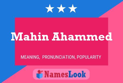 Mahin Ahammed Name Poster