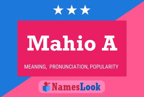 Mahio A Name Poster