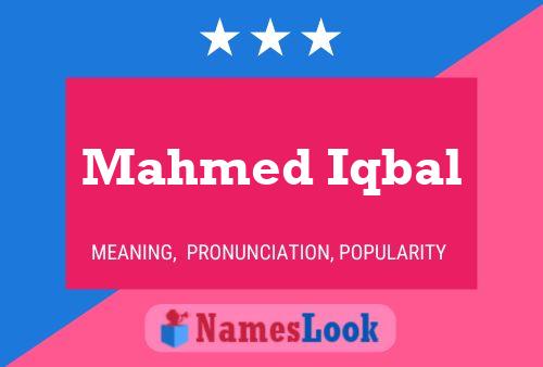 Mahmed Iqbal Name Poster