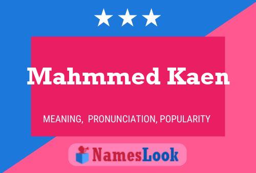 Mahmmed Kaen Name Poster