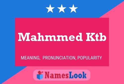 Mahmmed Ktb Name Poster