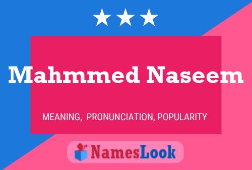 Mahmmed Naseem Name Poster