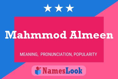 Mahmmod Almeen Name Poster