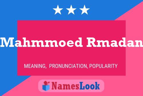 Mahmmoed Rmadan Name Poster