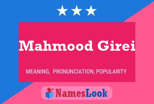 Mahmood Girei Name Poster