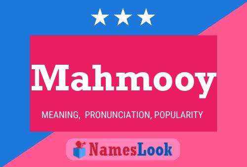 Mahmooy Name Poster